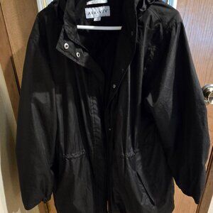 Ava & Viv Plus Size Black Water-Resistant Utility Jacket